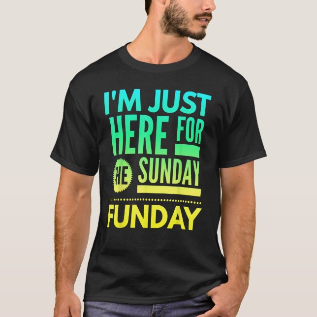 Söndag Funday Football Sports Funny Football_6 T Shirt (Framsida)