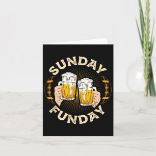 Söndag Funday Funny Football Gift Sport Älskare Fo Kort