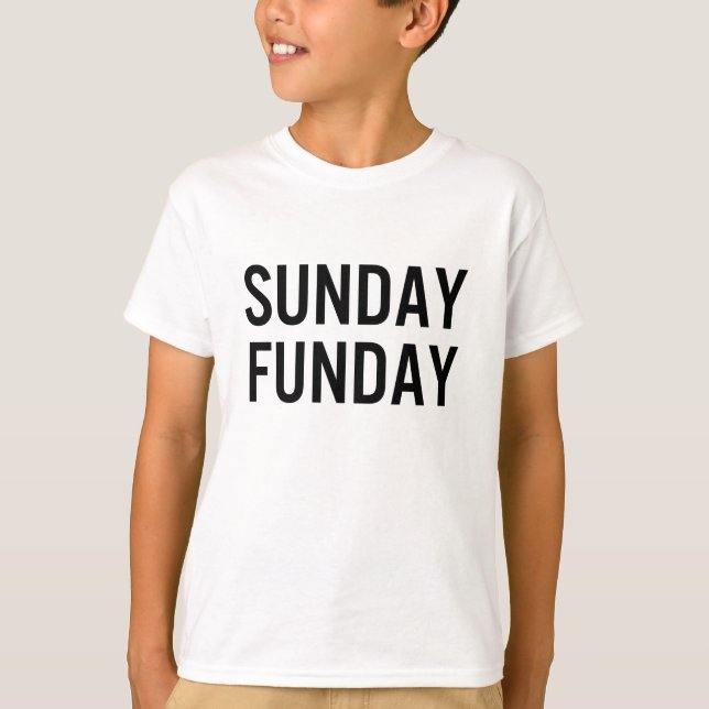 Söndag Funday Kids Unisex T Shirt (Framsida)