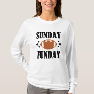 Söndag Funday Kvinnors roliga fotbollskjorta T-shirt