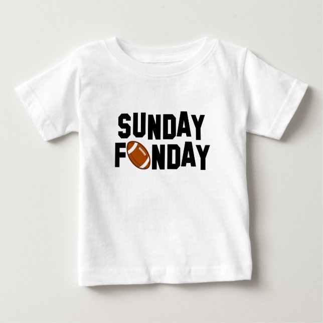 Söndag Funday med fotboll T-shirt (Framsida)