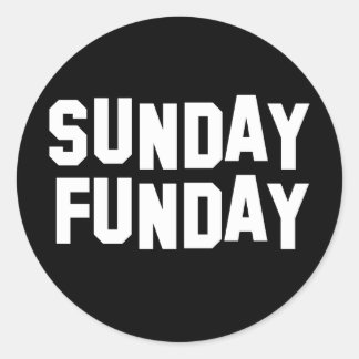 Söndag Funday Runt Klistermärke