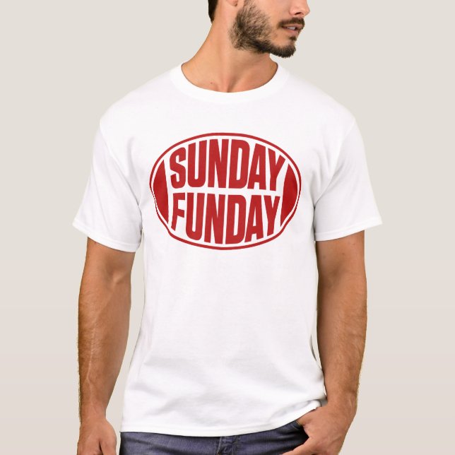 Söndag Funday Tee Shirt (Framsida)