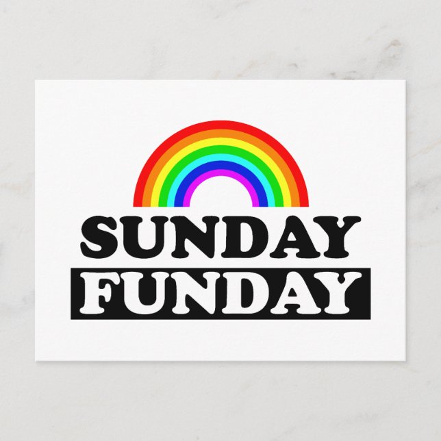 Söndag Funday Vykort (Framsida)