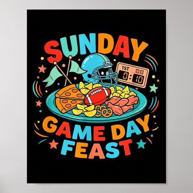 Söndag Game Day Fest Tradition Poster (Framsidan)