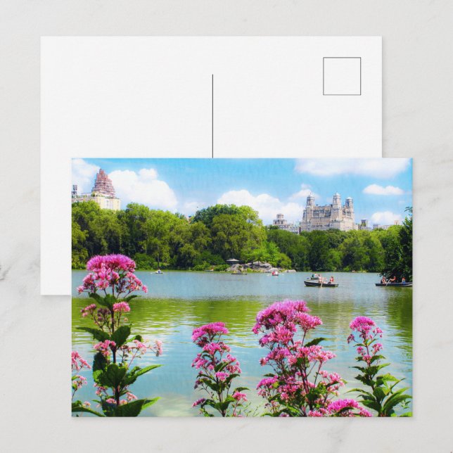 SÖNDAG I CENTRAL PARK-vykort Vykort (Fram/baksida)