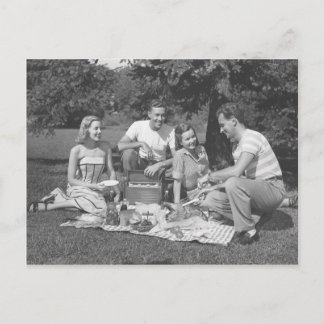 Söndag i parken med vänner vykort
