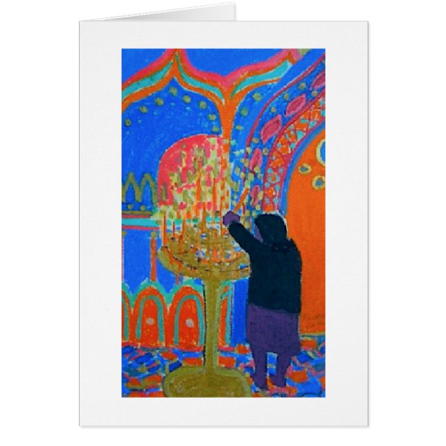 SÖNDAG I SANTORINI HÄLSNINGSKORT (Framsidan)