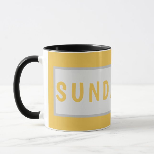 Söndag Idag – Minimalistisk Kaffemuggdesign Mugg (Vänster)