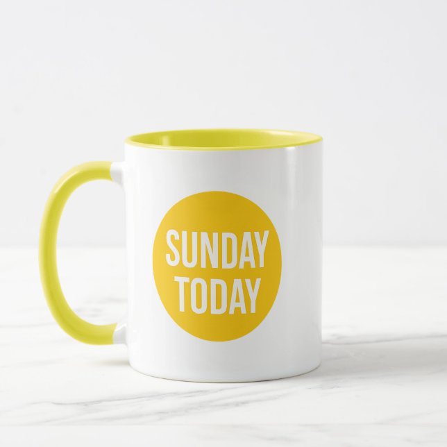 söndag idag mugg, Gul söndag idag kaffemugg (Vänster)