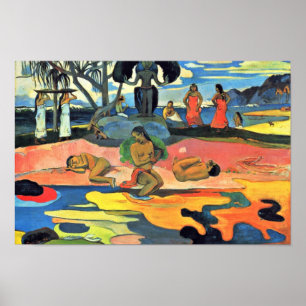 Söndag (Mahana No Atua) från Gauguin Paul Poster