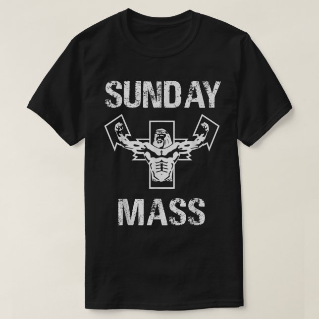 Söndag Mass Jesus Gym Shirt3521 T Shirt (Design framsida)