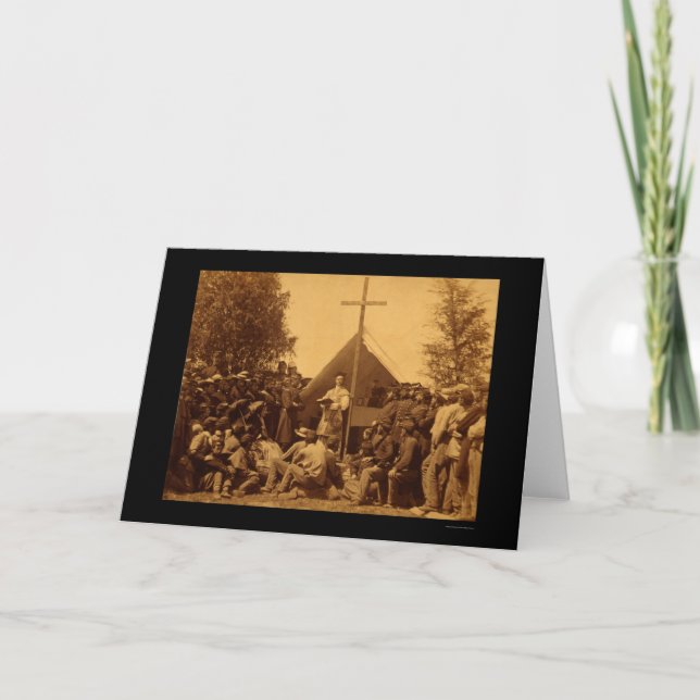 Söndag Morgonens katolska massa 1861 Kort (Framsida)