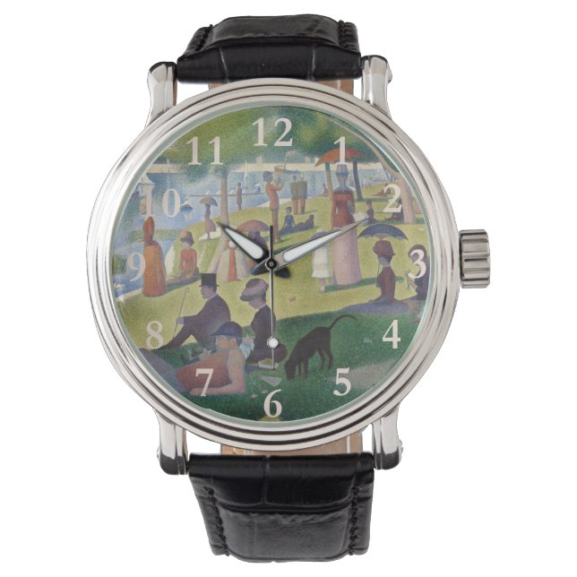 Söndag om La Grande Jatte Seurat Painting Armbandsur (Framsida)