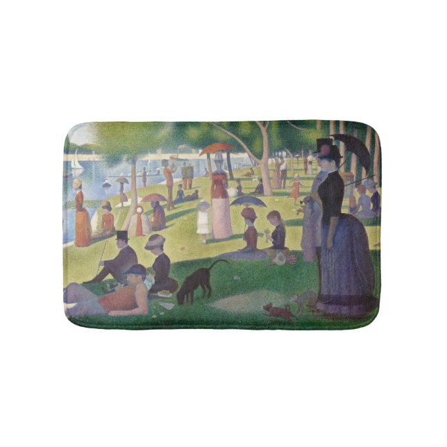Söndag om La Grande Jatte Seurat Painting Badrumsmatta (Framsidan)