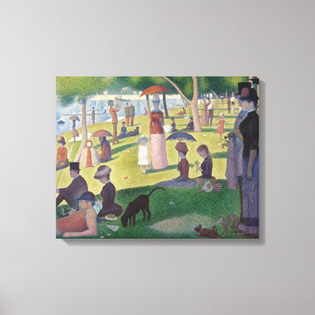 Söndag om La Grande Jatte Seurat Painting Canvastryck (Framsida)