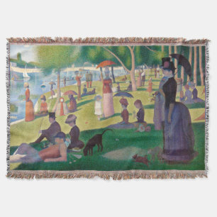Söndag om La Grande Jatte Seurat Painting Filt