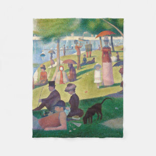 Söndag om La Grande Jatte Seurat Painting Fleecefilt