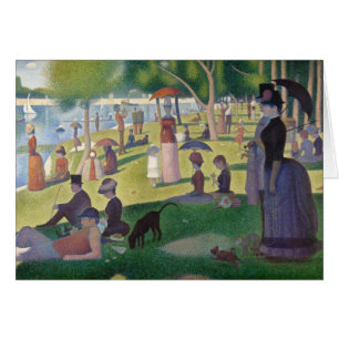 Söndag om La Grande Jatte Seurat Painting Hälsningskort