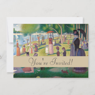 Söndag om La Grande Jatte Seurat Painting Inbjudningar