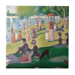 Söndag om La Grande Jatte Seurat Painting Kakelplatta