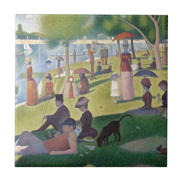 Söndag om La Grande Jatte Seurat Painting Kakelplatta (Framsidan)