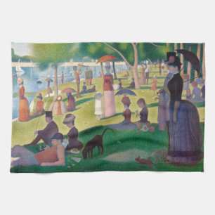 Söndag om La Grande Jatte Seurat Painting Kökshandduk