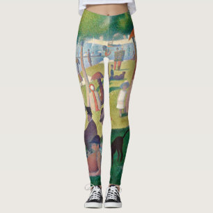 Söndag om La Grande Jatte Seurat Painting Leggings