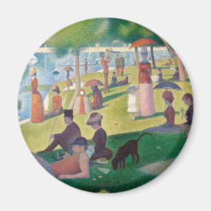 Söndag om La Grande Jatte Seurat Painting Magnet