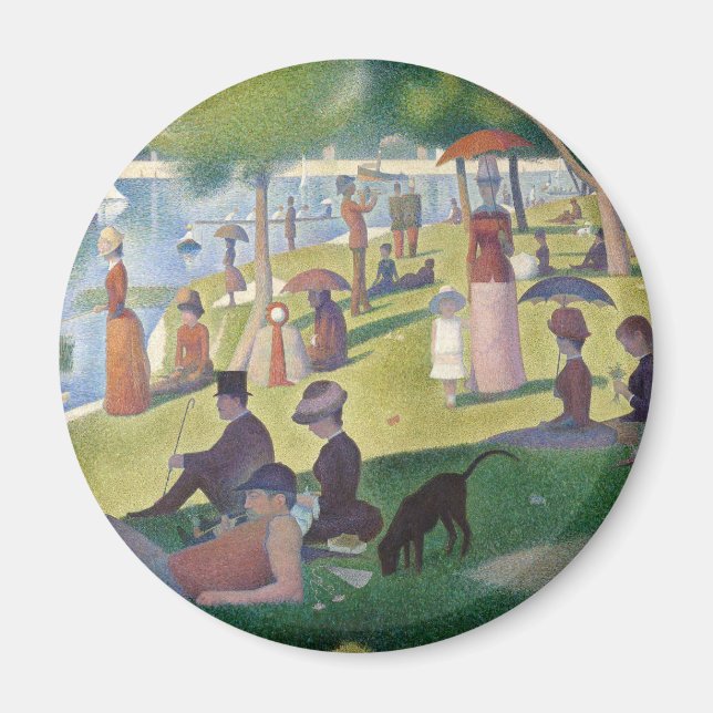 Söndag om La Grande Jatte Seurat Painting Magnet (Framsidan)