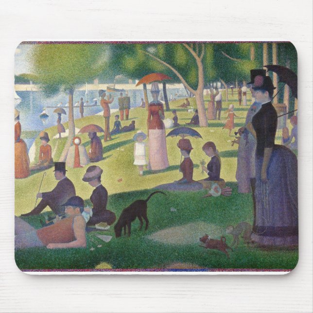 Söndag om La Grande Jatte Seurat Painting Musmatta (Framsidan)
