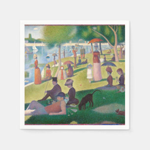 Söndag om La Grande Jatte Seurat Painting Pappersservett