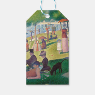 Söndag om La Grande Jatte Seurat Painting Presentetikett
