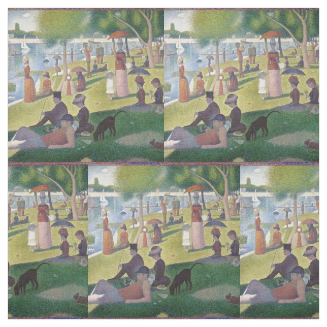 Söndag om La Grande Jatte Seurat Painting Tyg (Provkarta)
