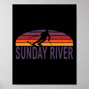 Söndag River Newry Maine New England Usa Ski Snowb Poster