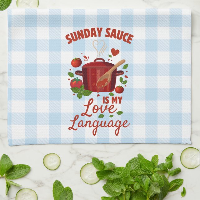 Söndag Sauce Kitchen Towel Kökshandduk (Vikta)