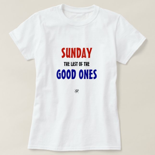 Söndag skämt t-shirt (Design framsida)