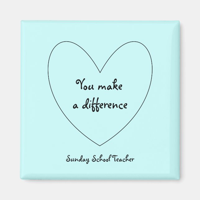 Söndag skollärare Magnet (Framsidan)