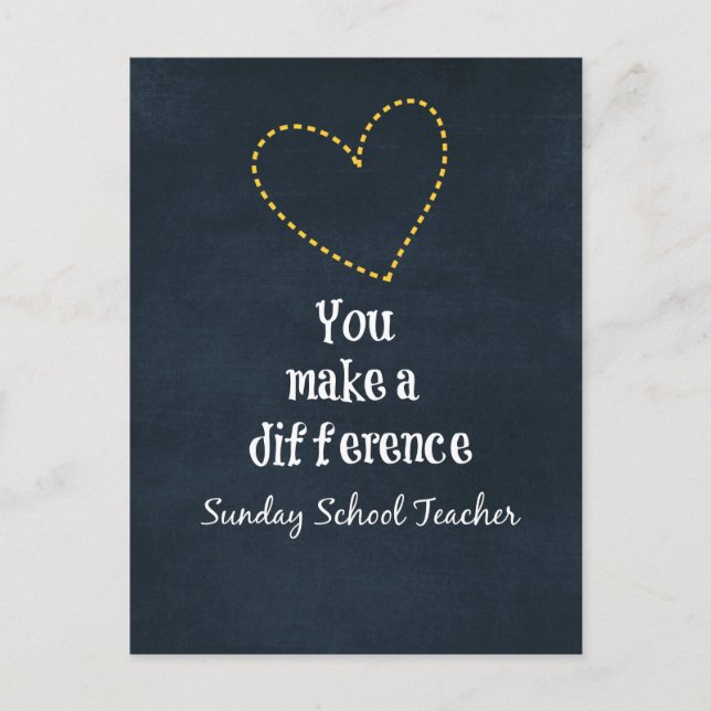 Söndag skollärare vykort (Framsida)