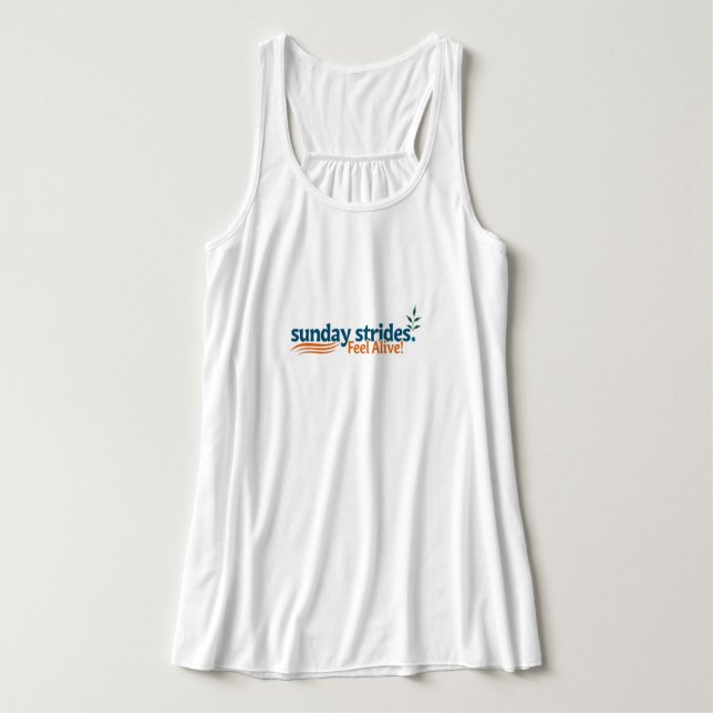 Söndag Strides Feel Alive - Energizing Helg Walk Linne Med Racerback (Design framsida)