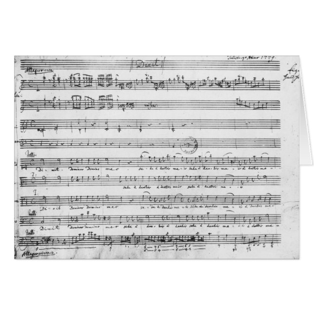 Söndag Vespers, 1779 Hälsningskort (Framsidan Horizontal)