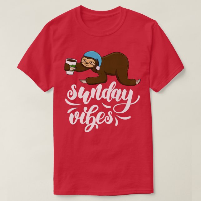 Söndag Vibes Funny Sömnig Head Sloth Kärlek Women  T Shirt (Design framsida)
