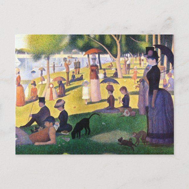 Söndag vid La Grande Jatte av Georges Seurat Vykort (Framsida)