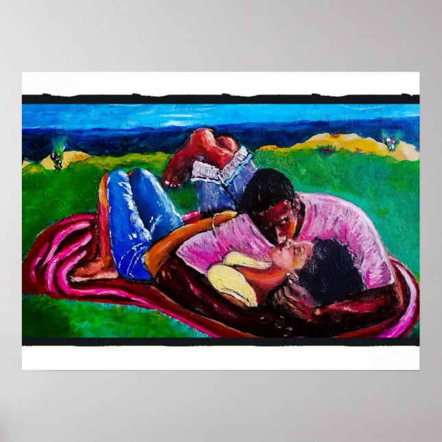 Söndag vid stranden poster (Framsidan)