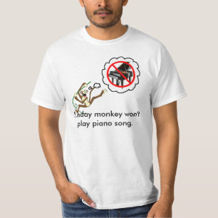 Söndagapan ska inte T-tröja för lekpianosången Tee Shirt