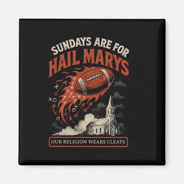 Söndagar är för Ave Maria rolig fotbollsmatch Magnet (Framsidan)