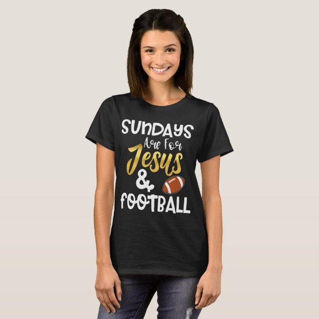 Söndagar är för den roliga Jesus och Tee Shirt (Hel framsida)