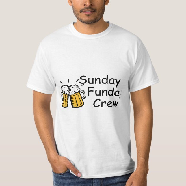 SöndagFunday besättning (öl) T-shirt (Framsida)