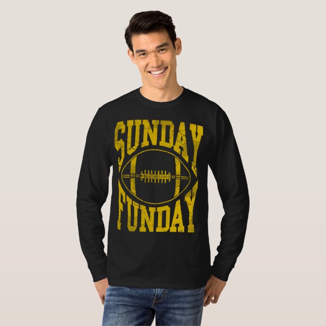 SöndagFunday fotboll Tee Shirt (Hel framsida)