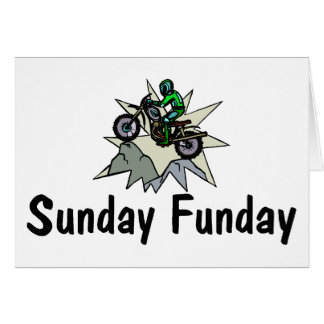 SöndagFunday motorcykel Hälsningskort